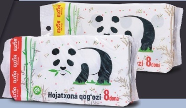 Бумага туалет. 8шт Panda Asian pack Comfort мод 102 Elma (Узб)