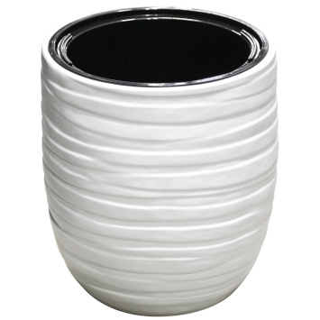Кашпо для цветов Лайн М м/п бел.