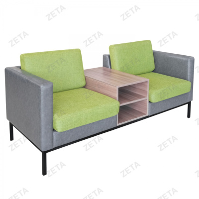Диван + тумба Твенти "2" кзам PU/гоб.stock (Комфорт) 1850*730*540Н
