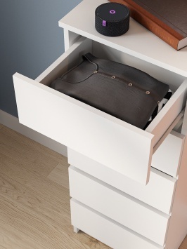 Комод КМ 16 Белый текстурный CUBE р:400*330*1060