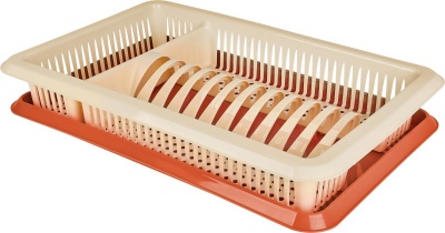 Сушилка для посуды Sugar&Spice 1-ярусная с сушилкой для столовых приборов 48х31х17см шампань