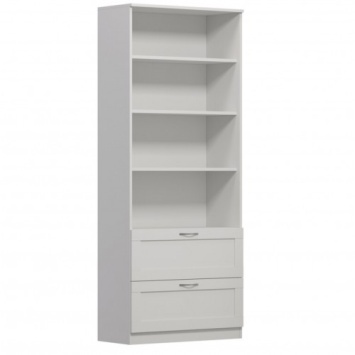 2.02.07.110.1 СИРИУС стеллаж 2 ящика 78х190 белый