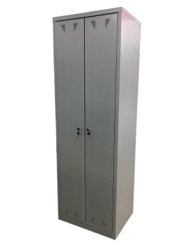 Шкаф металл. Локер 600*450*1800H (М) Светло-серый шагрень