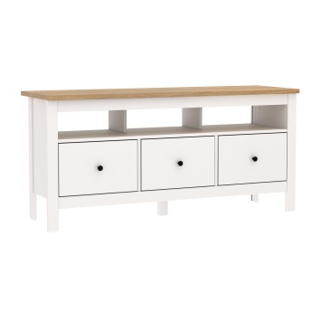 2.08.03.090.14 САГА тумба 3 ящика белая/ясень р.1312*414*622Н