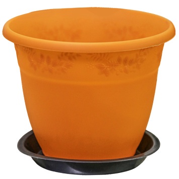 Кашпо для цветов Рябина 6л с поддоном м/п цветн.