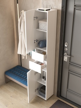 Пенал ПН 2 Белый текстурный CUBE р:284*271*1791