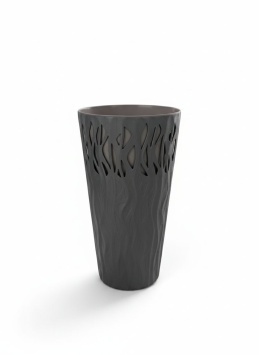 Горшок для цветов InGreen Winds D 340мм/40 л с дренажной вставкой 18,7л антрацит (Репаблик РФ)