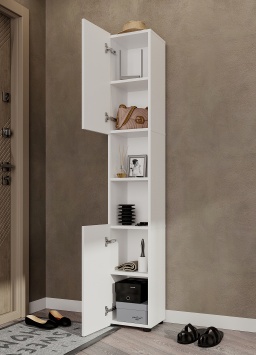 Пенал ПН 1 Белый текстурный CUBE р:284*266*1791