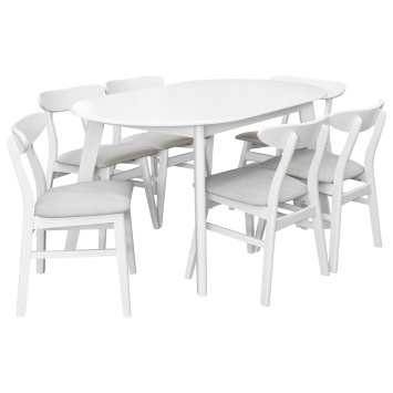 Үстел жинағы 1+6 RH 7234T+ RH 373 ақ (Малайзия) / Столовый комплект 1+6 RH 7234T+ RH 373 бел. (Малайзия)