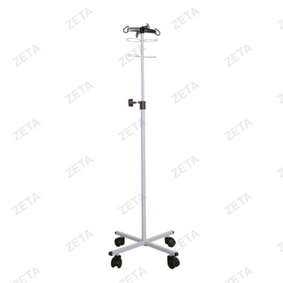 Штатив под капельницу на колесах (крючки Италия) м/п