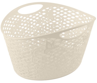 Корзина универсальная "Sakura" овальная 6,2л, 296х224х168 мм (светло-бежевый) () (Профит Хаус РФ)