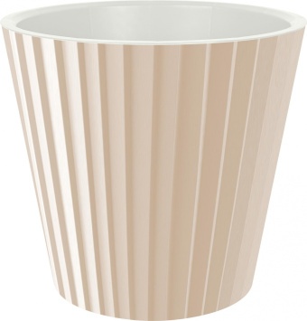 Горшок для цветов InGreen Sand  D230мм, 5,8л c дренажной вставкой молочный шоколад (Репаблик РФ)