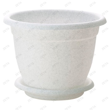 Горшок для цветов Борнео D 430 mm, 25,8л с подставкой №8 мраморный (Репаблик РФ)