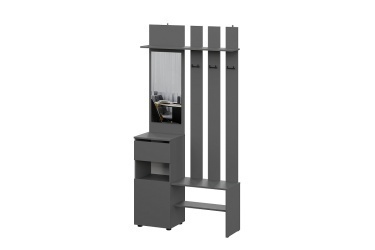 Модульдік жүйе Денвер Ілгіш айнамен Графит сұр / Модульная система Денвер Вешалка с зеркалом Графит серый р:1001*348*1999