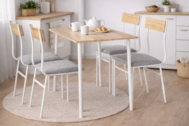 Столовый комплект 1+4 стула мод DS-2619 (ВИ) р:1100х700х760мм